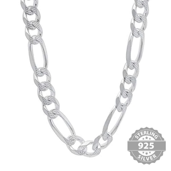 925 Silver Chain Carter Diamond Cut Flat Figaro