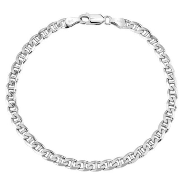 Silver Mariner chain bracelet 5mm 8 inches