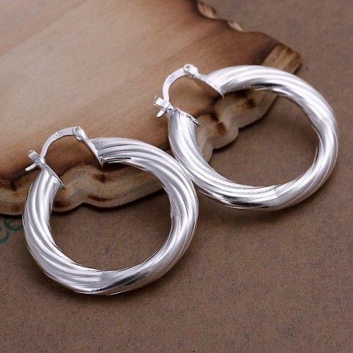 summer style fine silver jewelry hollow hoop Earring