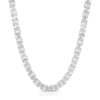 Flat Byzantine silver chain